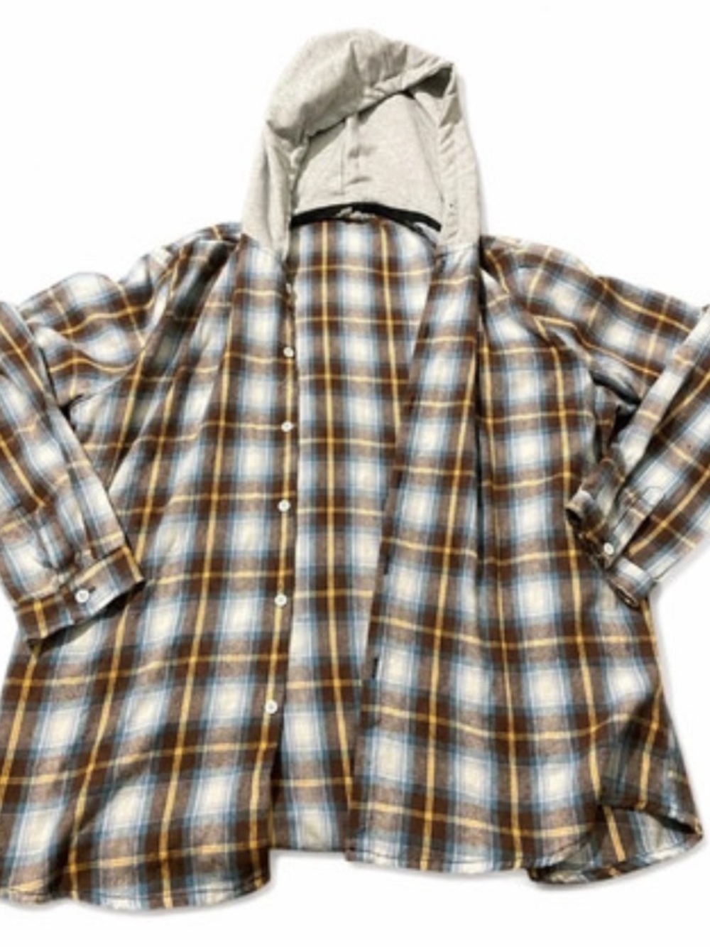 Men’s Plaid Flannel With Hood.